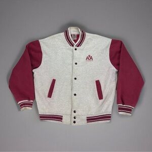 Vintage American Airlines Baseball Bomber Style Jacket Size L Aviation Planes